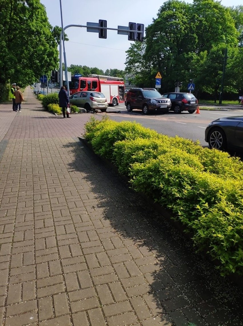 Wypadek w Katowicach przy parku Kościuszki