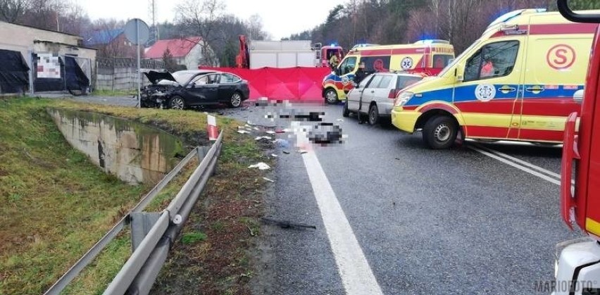 Na DK46 wciąż dochodzi do wielu wypadków, stąd policyjna...