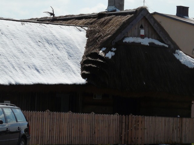 Słoma na dachu chaty zostanie zabezpieczona