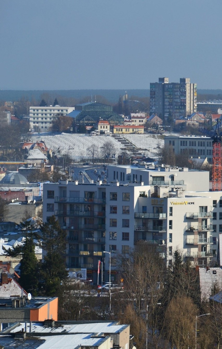 Zielona Góra widziana z 10. piętra