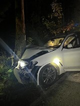 Kościelisko. Osobowe BMW wjechało w drzewo. Kierowcę oślepiło inne auto