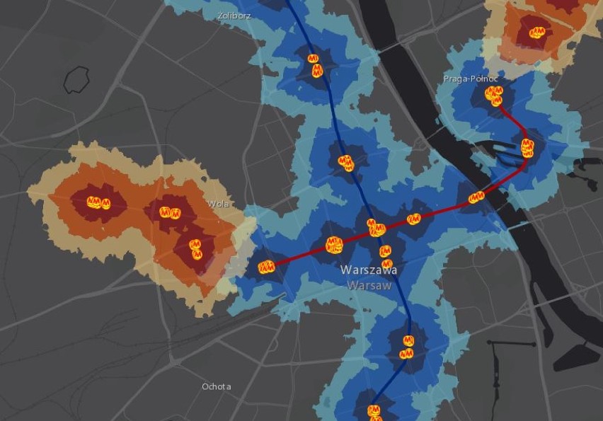 Nowe stacje II linii metra. ZTM zmierzył, jak daleko...