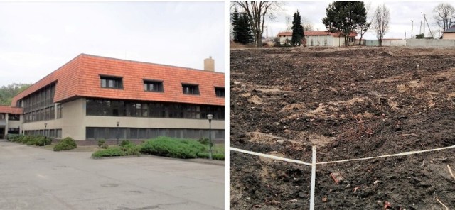 Zmienia się krajobraz wokół klasztoru w Markowicach. M. in. po nowej części budynku Niższego Seminarium Duchownego pozostał pusty plac