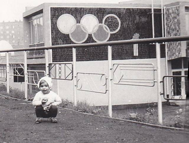 Mozaiki na hali w Orzegowie. Powstały wg projektu Stefana Suberlaka, 1965-1966. Usunięte prawdopodobnie w latach 1982-1984