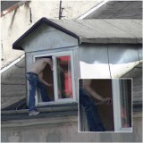 Mężczyzna chciał skoczyć z dachu kamienicy przy Stawiszyńskiej w Kaliszu [FOTO]