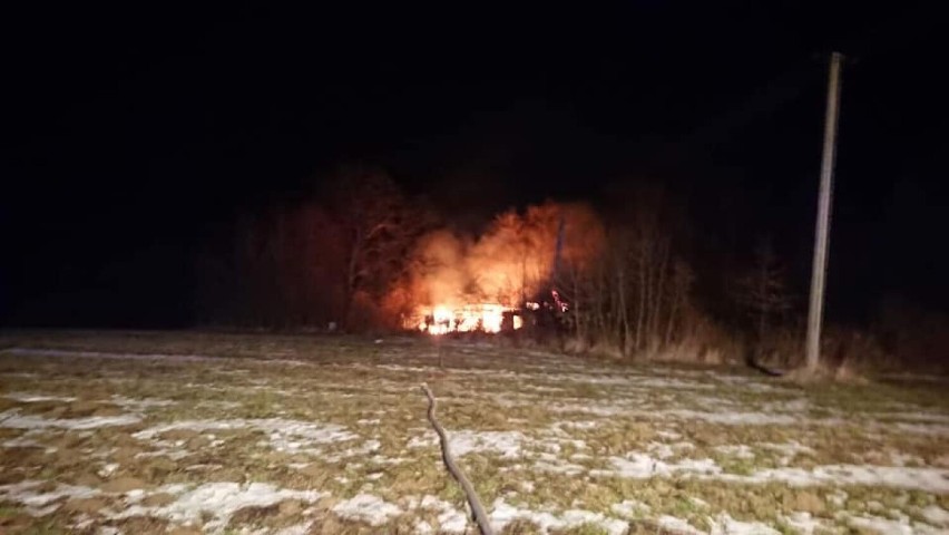 Pożar pustostanu w Szerzynach