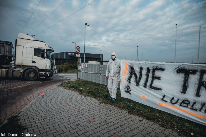 Protest mieszkańców przed strefą ekonomiczną w Lublińcu