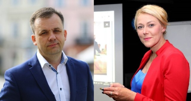 Prezydent Piotrkowa Krzysztof Chojniak i miejska radna Marlena Wężyk - Głowacka w ostatnich wyborach samorządowych zmierzyli się ze sobą o fotel prezydenta miasta