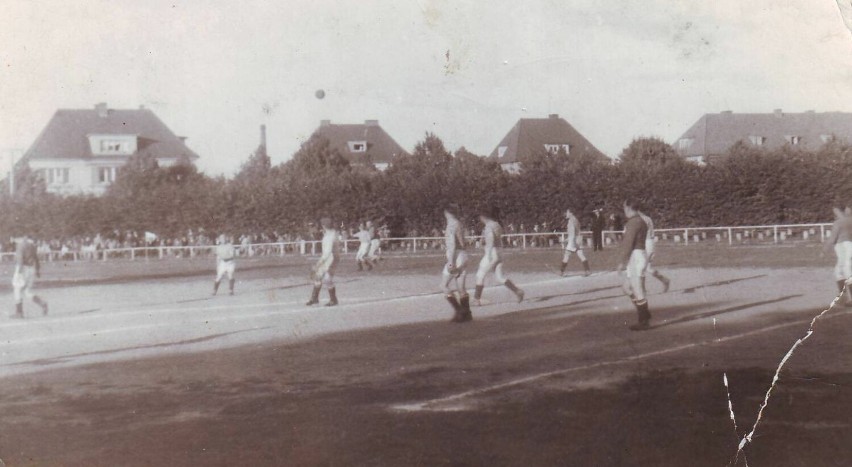 Mecz na stadionie Darzboru, lata 50