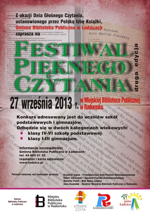 Festiwal Pięknego Czytania Radomsko 2013