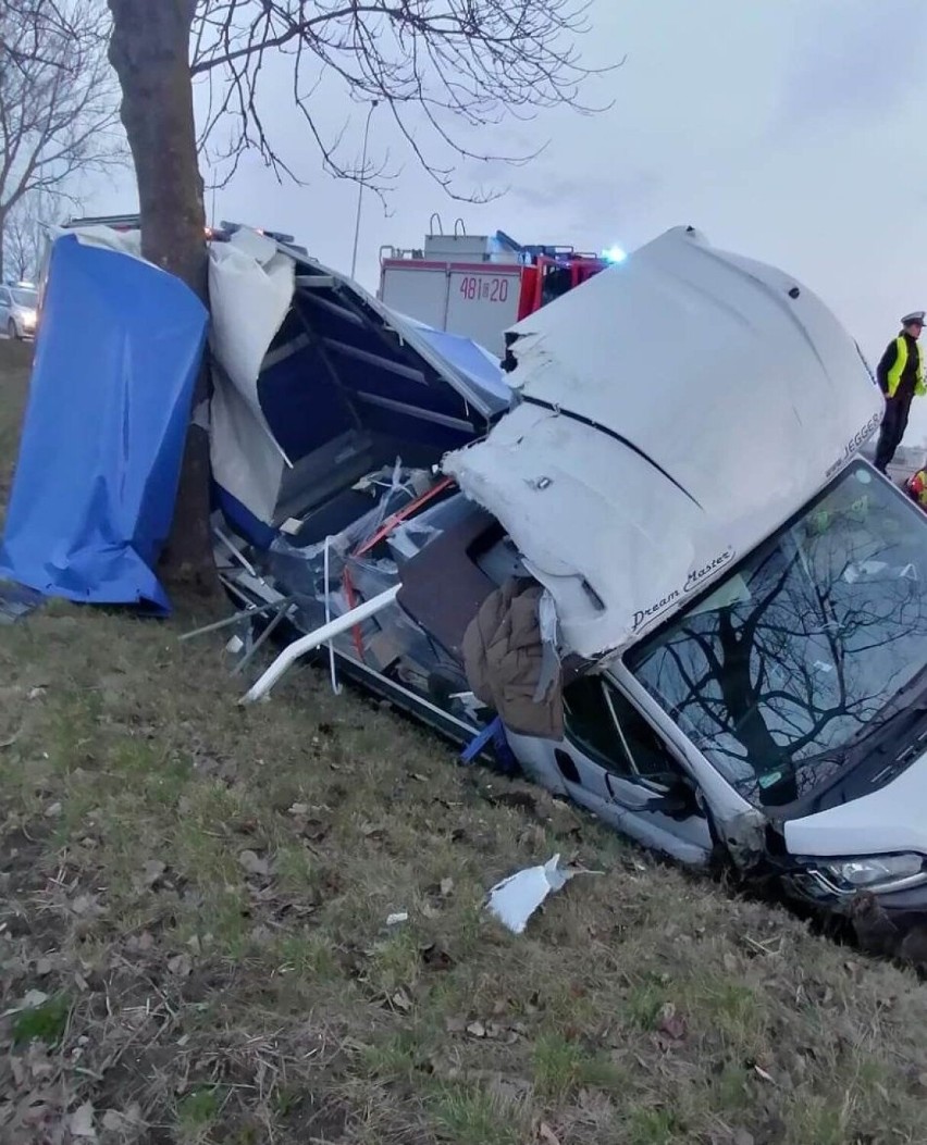 Wypadek na DK 22 w powiecie malborskim, 17.03.2023 r.