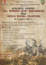 Obchody 100. rocznicy Bitwy Warszawskiej i Święta Wojska Polskiego w Hrubieszowie. PROGRAM