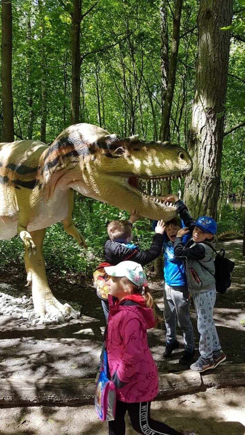 Uczniowie z SSP w Jeżyczkach na wycieczce w Parku Dinozaurów [ZDJĘCIA]