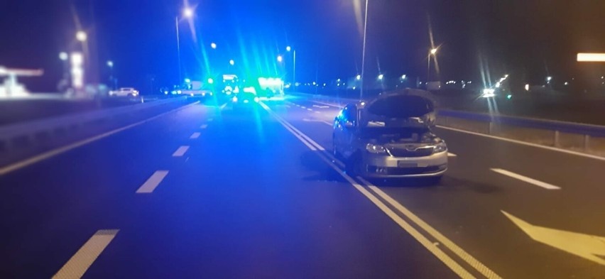 Pilne! Wypadek na obwodnicy Pniew w ciągu drogi krajowej nr 92