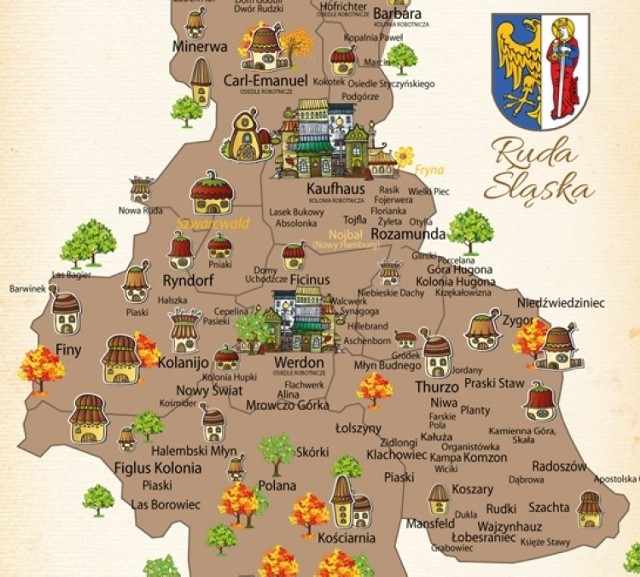 Oto mapa nazw zwyczajowych w Rudzie Śląskiej