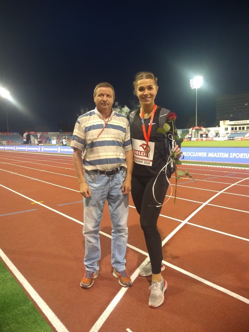 Trener Roman Marciniak i Klaudia Adamek