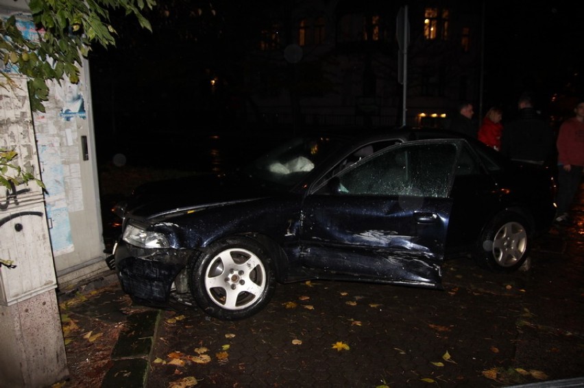 Wypadek na ulicy Rataja w Legnicy
