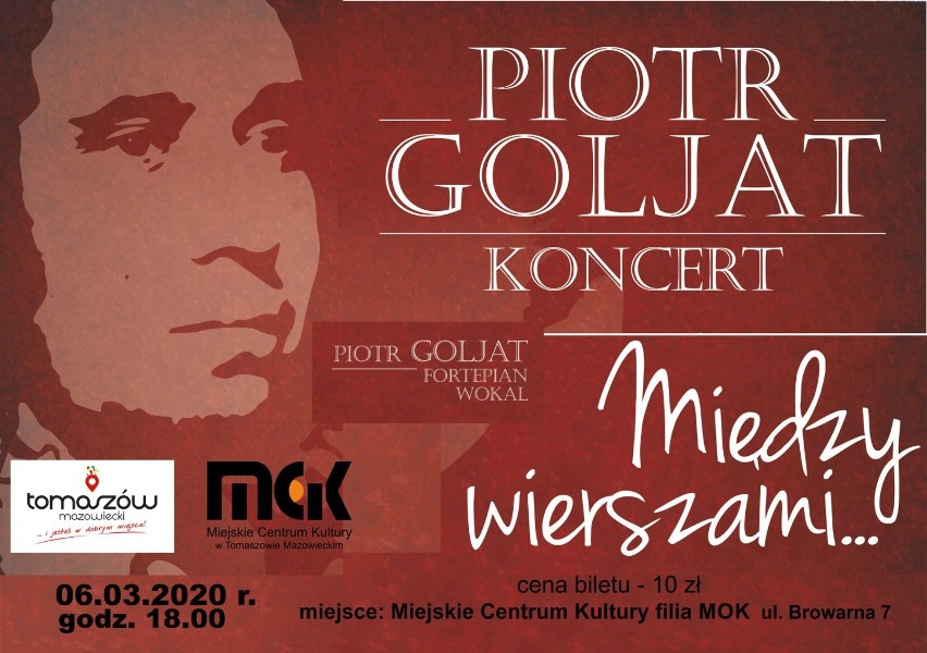 Koncert Piotra Goljata w Miejskim Ośrodku Kultury w Tomaszowie