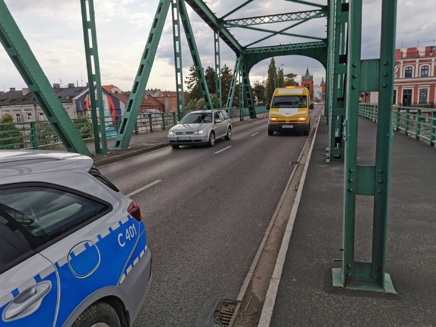Wypadek na moście we Włocławku