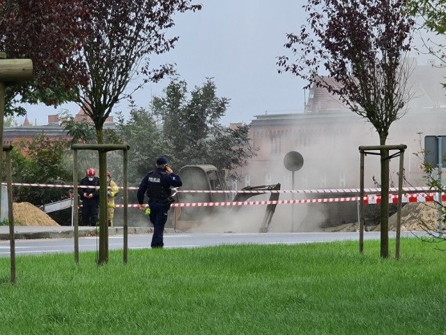 Awaria gazociągu w centrum Torunia. Gigantyczne utrudnienia w ruchu! [zdjęcia]