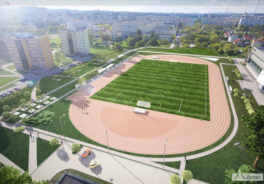 Politechnika Świętokrzyska planuje wybudować wielofunkcyjny stadion sportowy. ZOBACZ WIZUALIZACJE