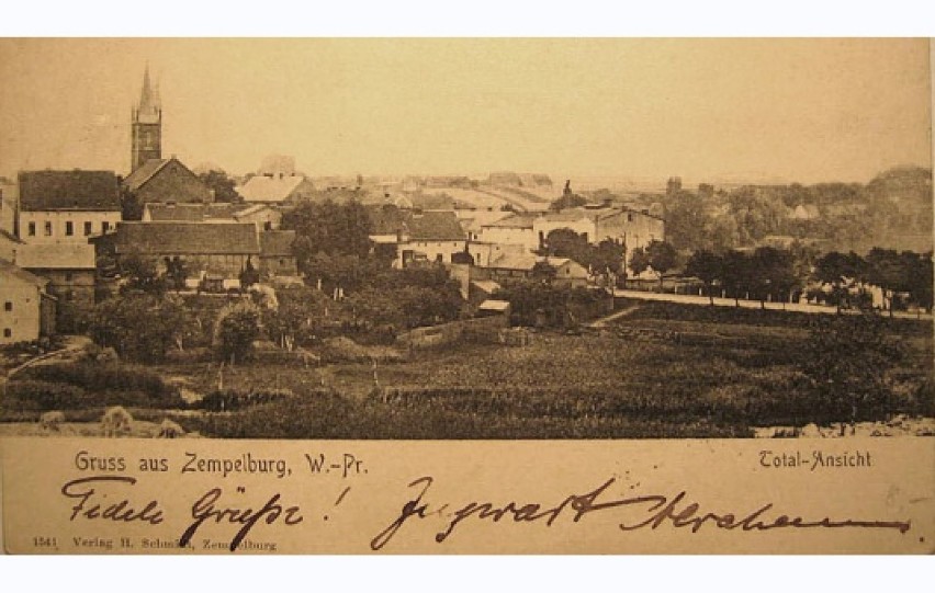 Widok na miasto – pocztówka z początku XX wieku