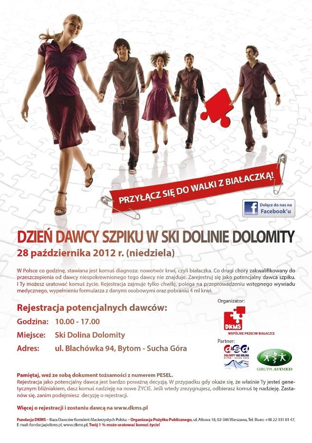 Oficjalny plakat "Dnia Dawcy Szpiku"