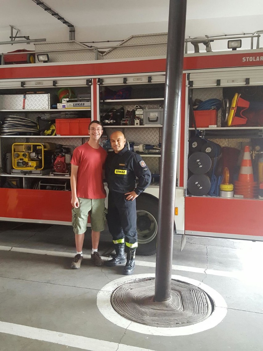 Wrzesińscy strażacy spełnili marzenie młodego ochotnika z Ameryki 