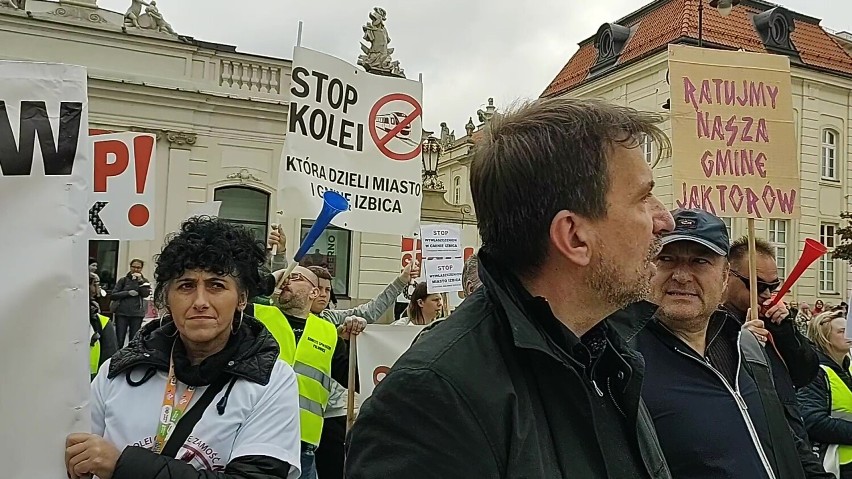 Protest w Warszawie  przeciw CPK