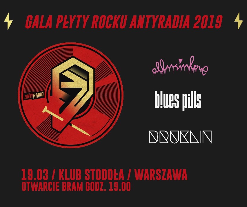 Płyty Rocku Antyradia 2019. Uroczysta gala już niebawem w klubie Stodoła