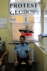 Protest strażników z Siemianowic. Związkowcy rozmawiali z komendantem