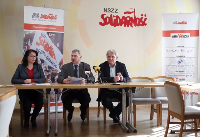 Konferencja prasowa NSZZ Solidarność w Gdańsku