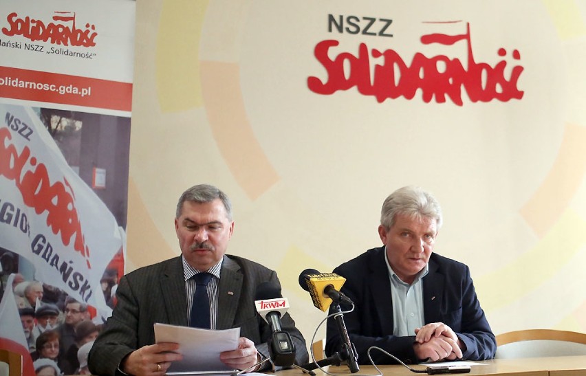 Konferencja prasowa NSZZ Solidarność w Gdańsku