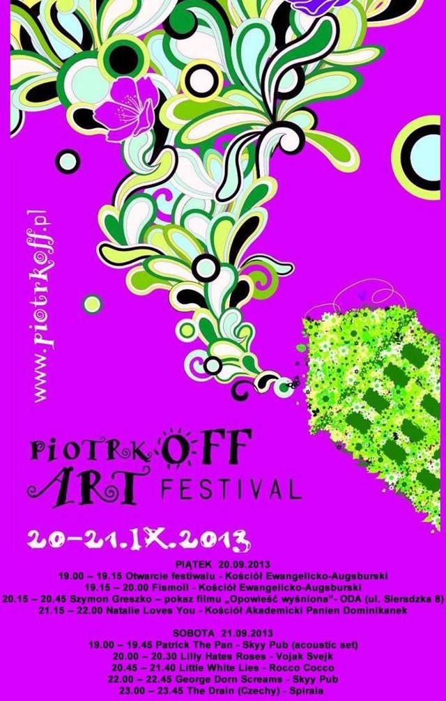 PiotrkOFF Art Festival 2013. Program imprezy