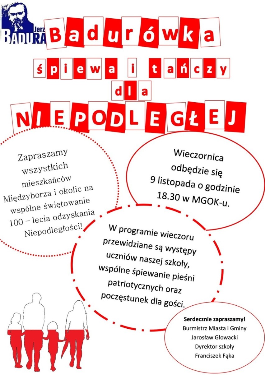 100-lecie odzyskania niepodległości: Badurówka śpiewa i tańczy dla Niepodległej i Historyczna Gra Miejska