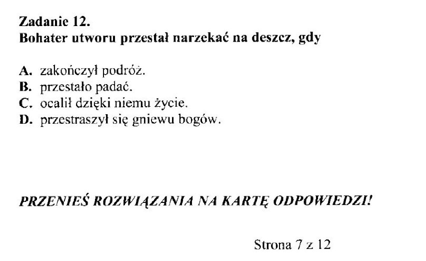 24 kwietnia część humanistyczna (język polski) egzaminu ...