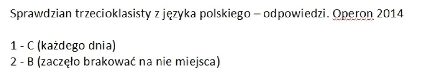 Sprawdzian 3-klasisty 2015: zobacz arkusze i odpowiedzi [testy, zadania, odpowiedzi]