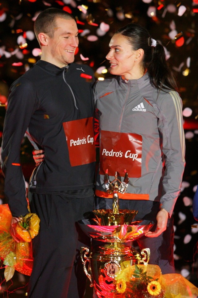 Na podium: Jelena Isinbajewa i Linus Thornblad. Fot. Piotr Ulanowski