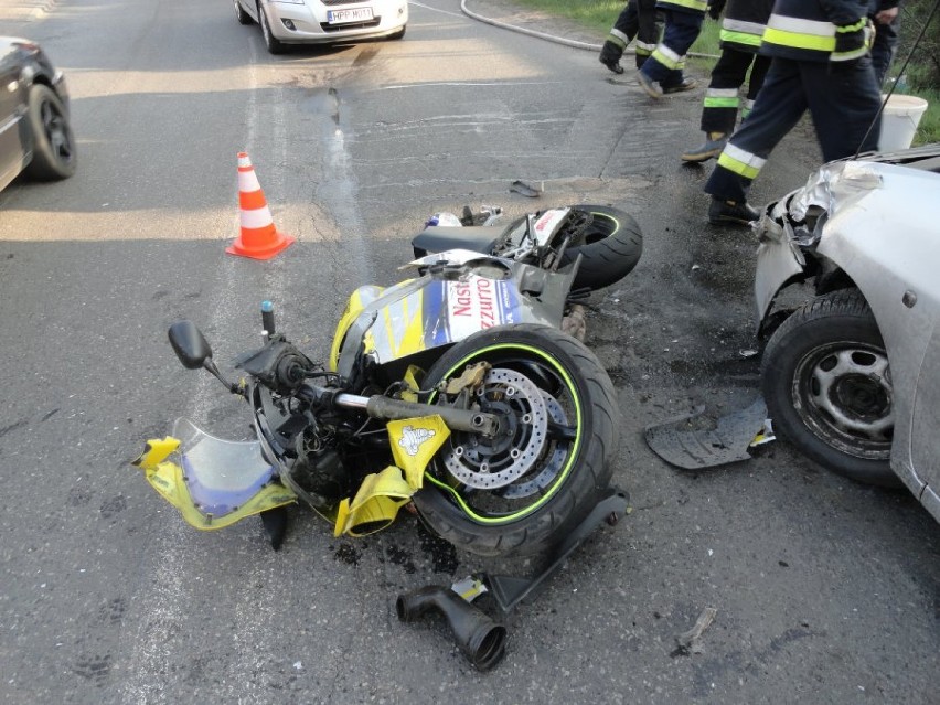 Wypadek motocyklisty w Orzeszu