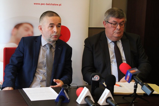 Grzegorz Zegarek i Marek Ciapała z PEC wyjaśniali, o ile mogą wzrosnąć rachunki bełchatowian za energię cieplną