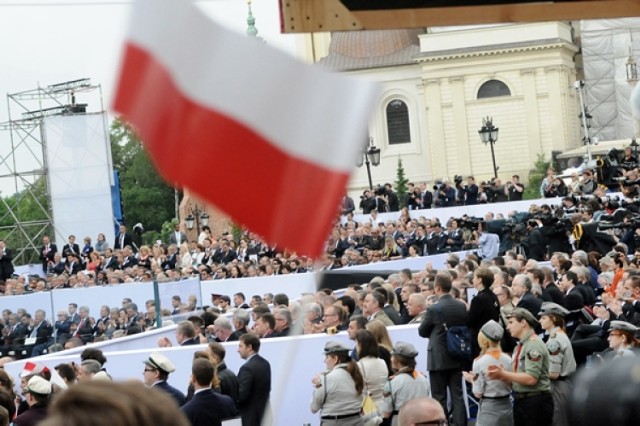 Barak Obama na obchodach 25. rocznicy wolnych wyborów w Warszawie