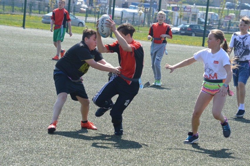 Bełchatów turniej rugby tag na boisku MCS