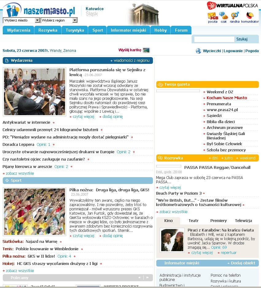 Naszemiasto.pl w 2007 roku