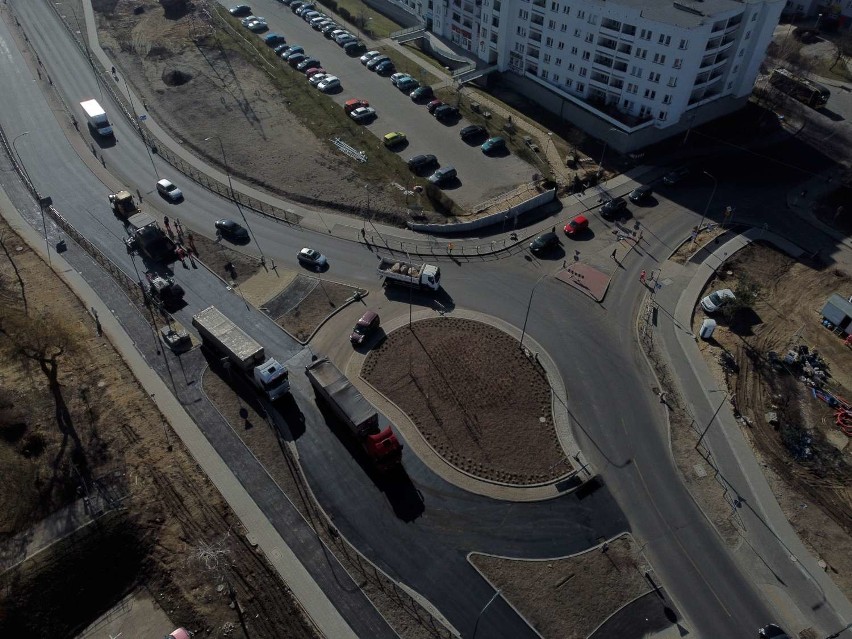 Budowa ronda na ulicy Podmiejskiej w Kaliszu