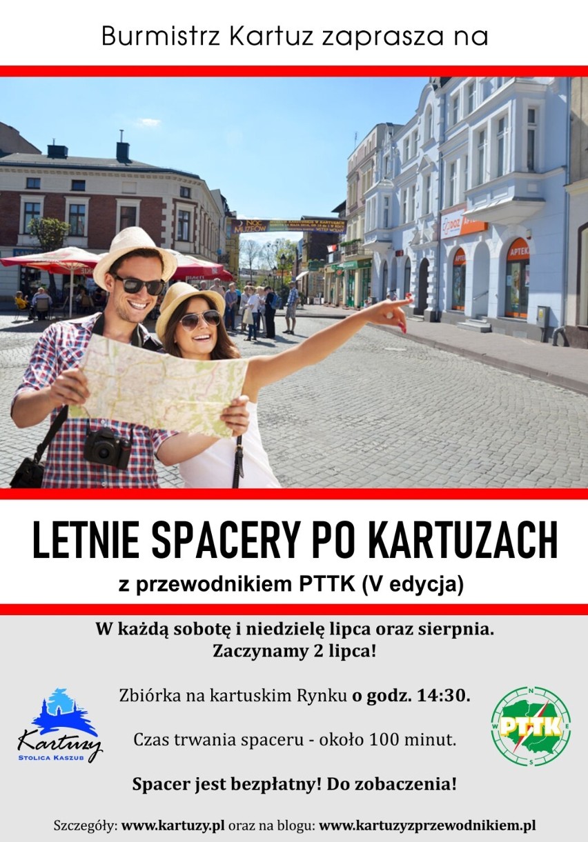 Burmistrz Kartuz zaprasza na "Letnie spacery po Kartuzach" z przewodnikiem. To już piąta edycja!