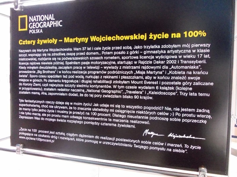Wystawa zdjeć Martyny Wojciechowskiej w Atrium Mosty