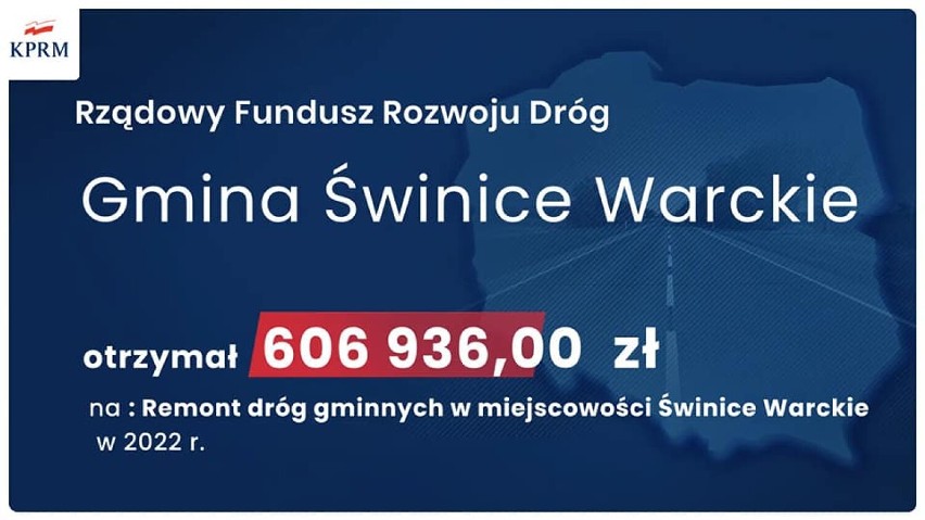 Prawie 2 miliony złotych dla gmin z pow. łęczyckiego. Pieniądze przeznaczone są na remont dróg