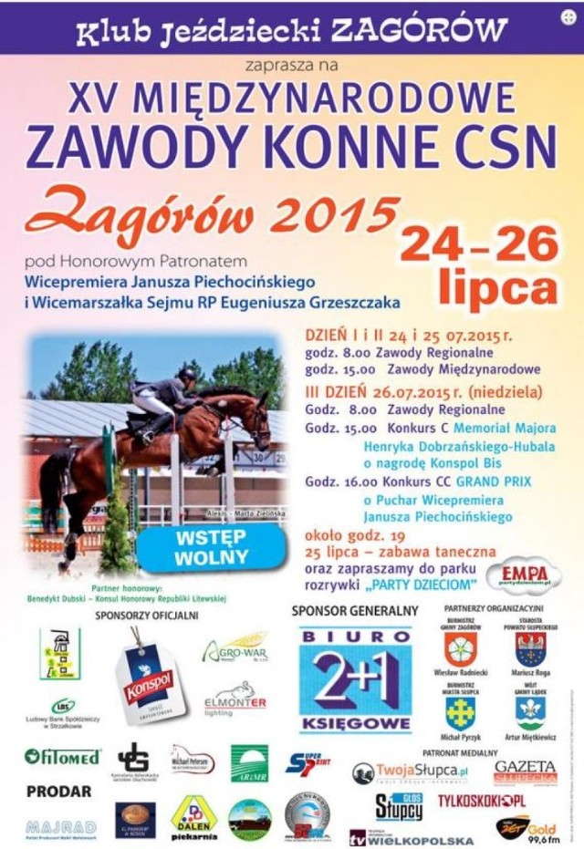 XV Międzynarodowe Zawody Konne CSN Zagórów 2015