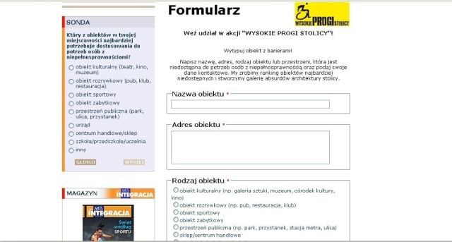 screen strony z formularzem