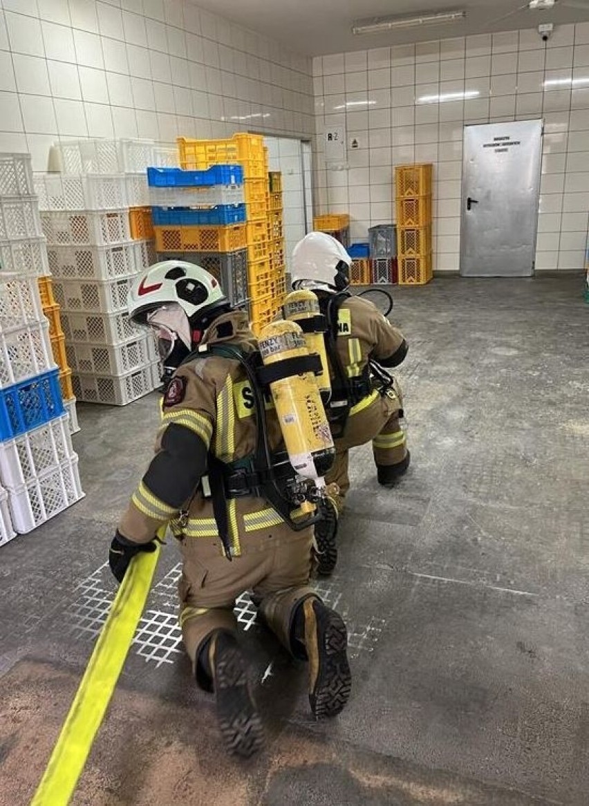 Strażacy ćwiczyli na wypadek pożaru w piekarni w Busku. Zobacz zdjęcia